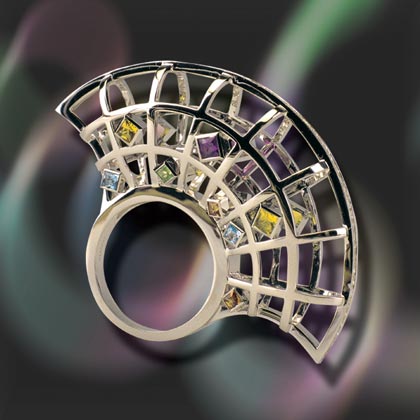 东方魅影 中国珠宝首饰设计大赛手饰组“孔雀开屏”作品的艺术风采与市场潜力